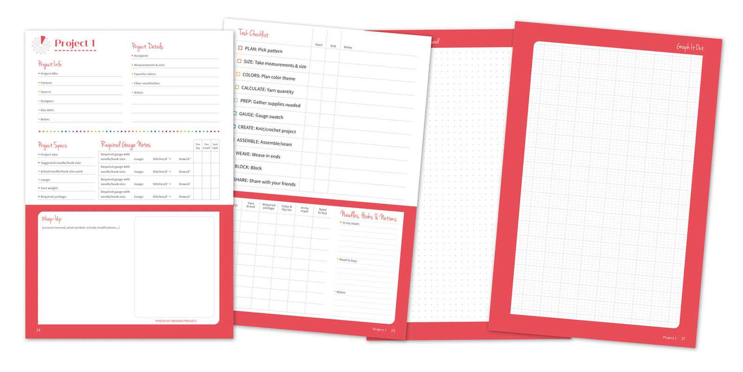 Knit & Crochet Project Planner By Sophie Scardaci