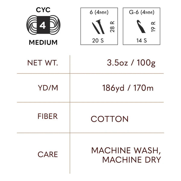 Lion Brand Yarns 24/7 Cotton - Lemon