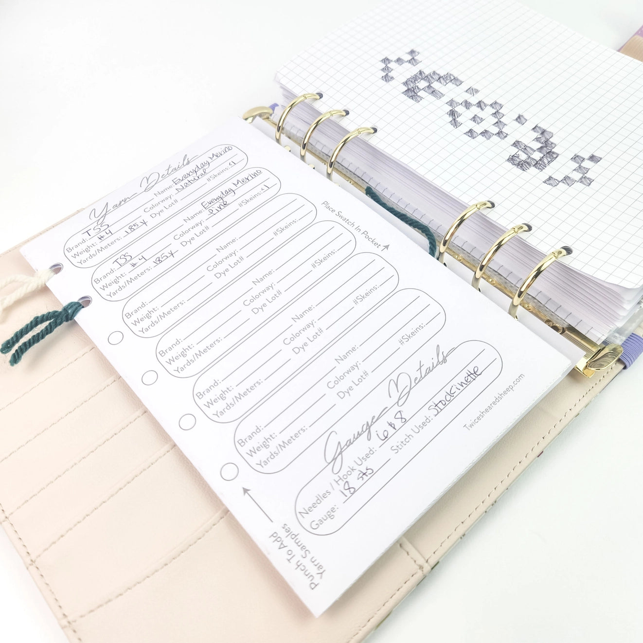 Twice Sheared Sheep - Indigo Grove Project Journal Planner For Knitters & Crocheters