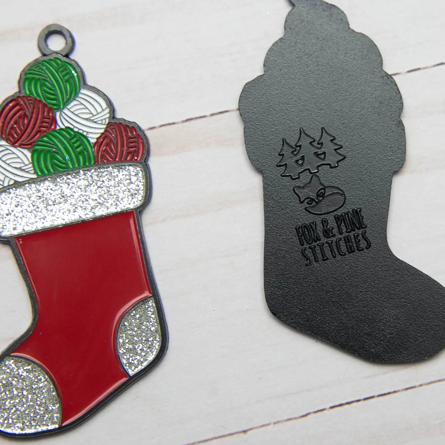 Fox & Pine Stitches - Yarn Filled Stocking Christmas Ornament