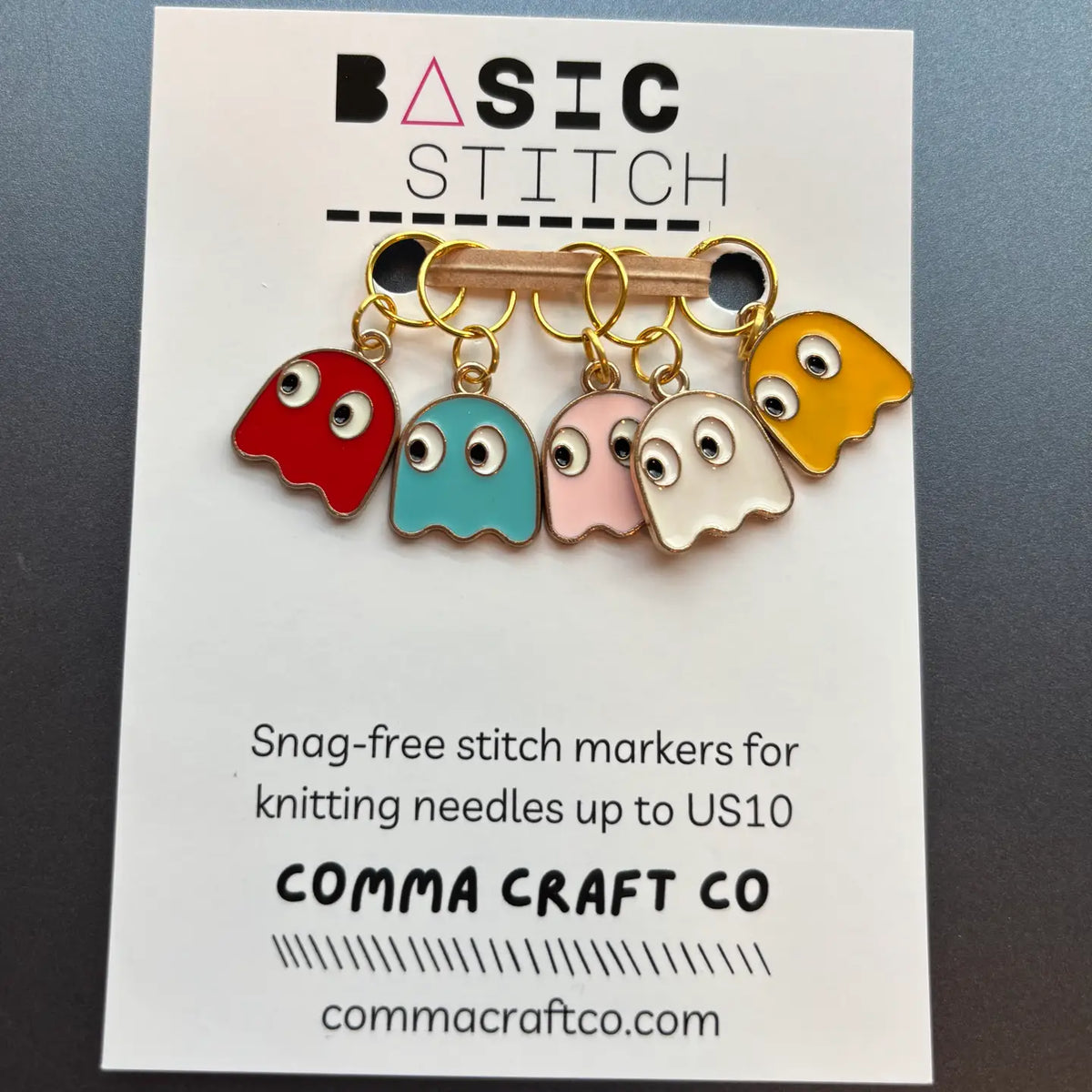 Comma Craft Co Stitch Markers - Lobster Claw 80s Game Ghost Retro