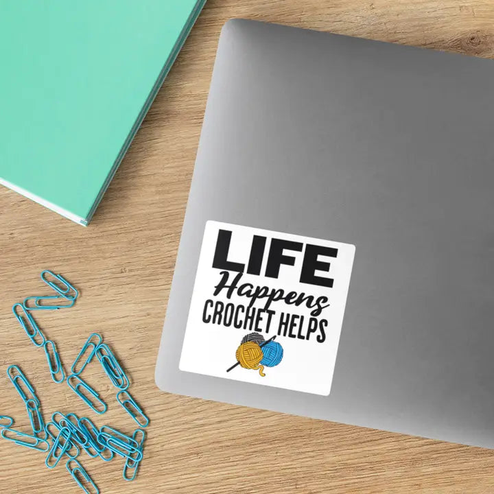 Anna B. Shop Sticker - Life Happens Crochet Helps