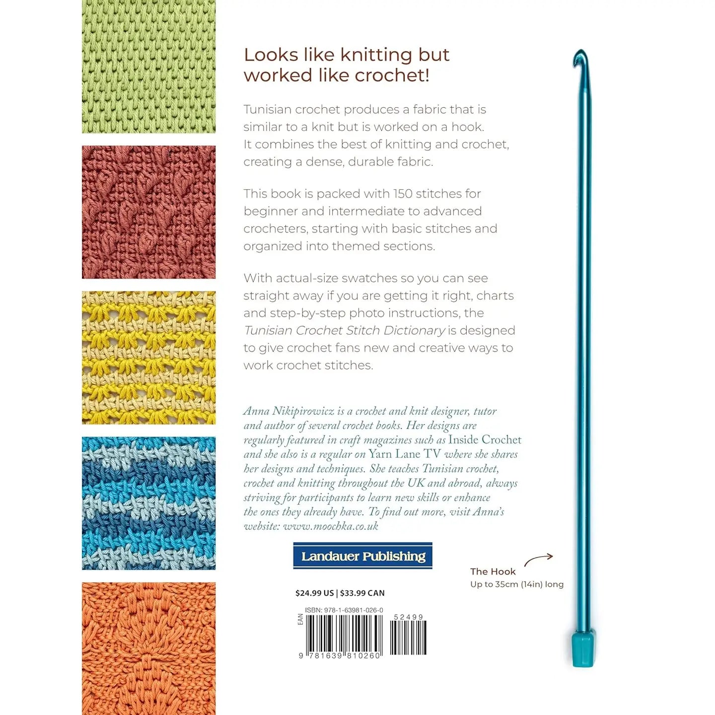 Tunisian Crochet Stitch Dictionary - Step-By-Step Guide by Anna Nikipirowicz