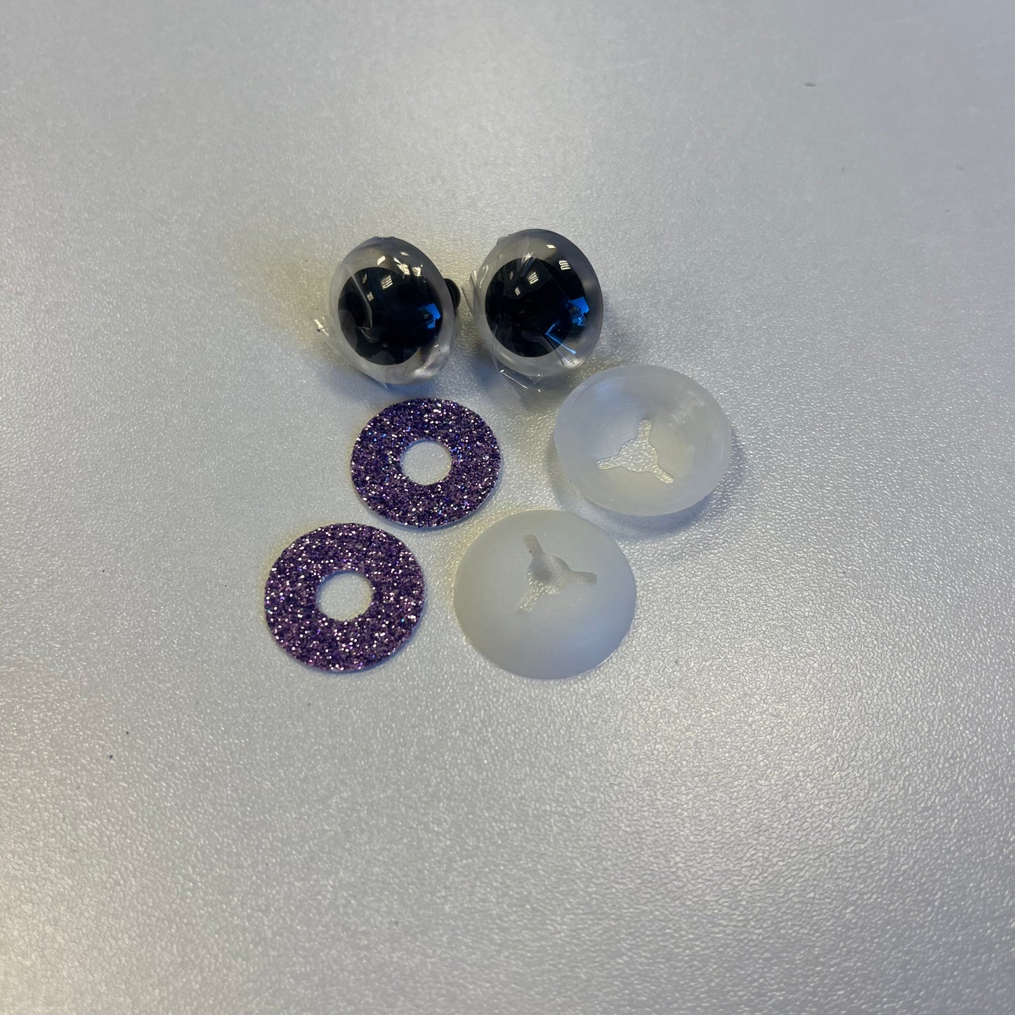20mm Safety Eyes - Glitter Purple