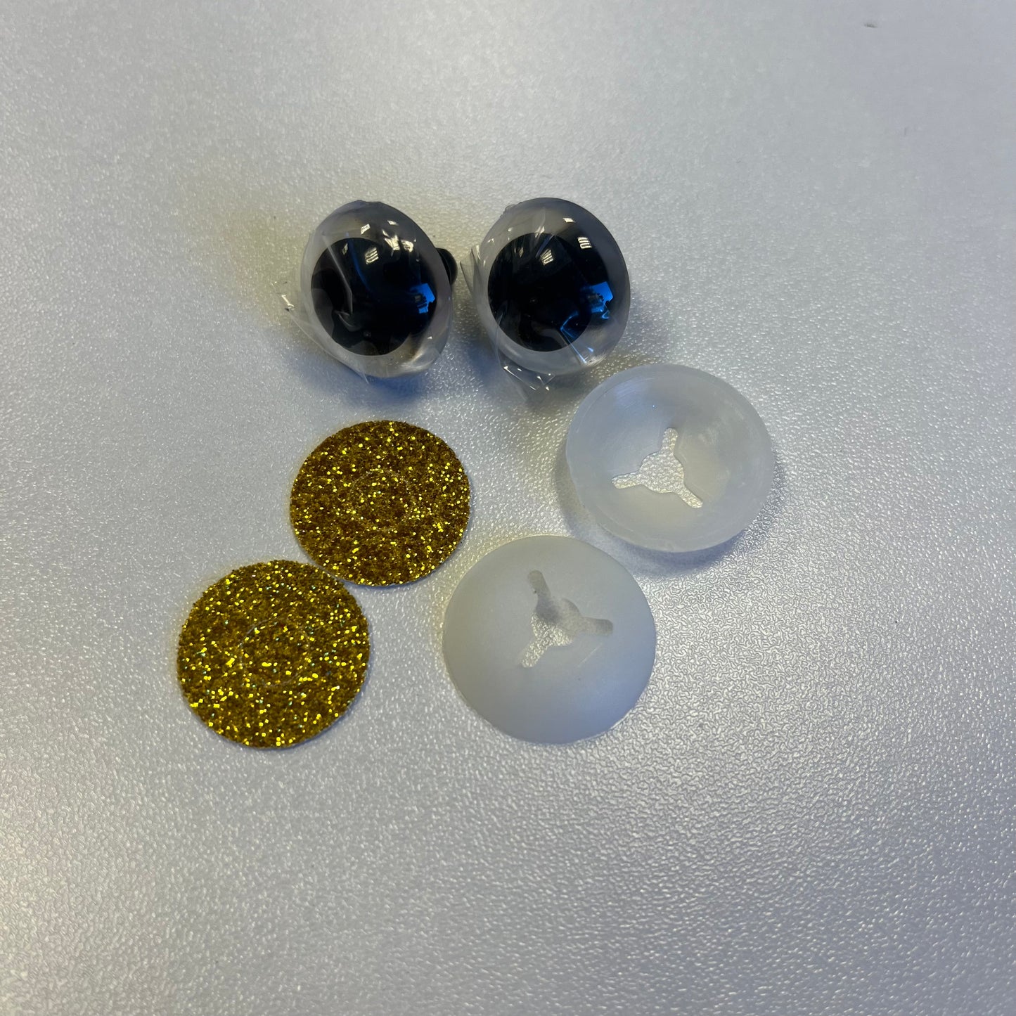 20mm Safety Eyes - Glitter Gold