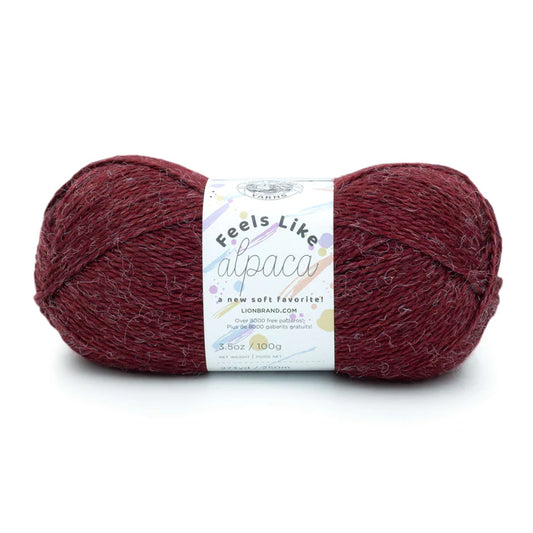 Lion Brand Yarns Feels Like Alpaca - Burgundy