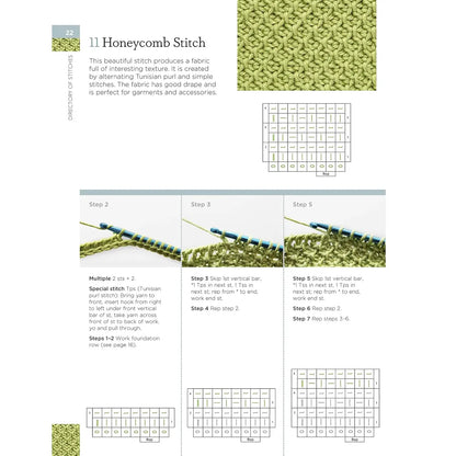 Tunisian Crochet Stitch Dictionary - Step-By-Step Guide by Anna Nikipirowicz