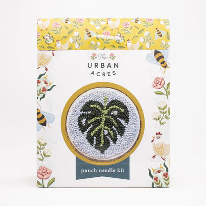 The Urban Acres Punch Needle Kit - Classic Monstera