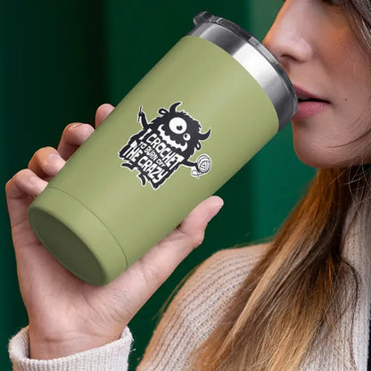 Anna B. Shop Sticker - I Crochet to Burn Off the Crazy