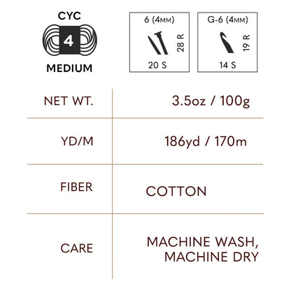 Lion Brand Yarns 24/7 Cotton - Creamsicle
