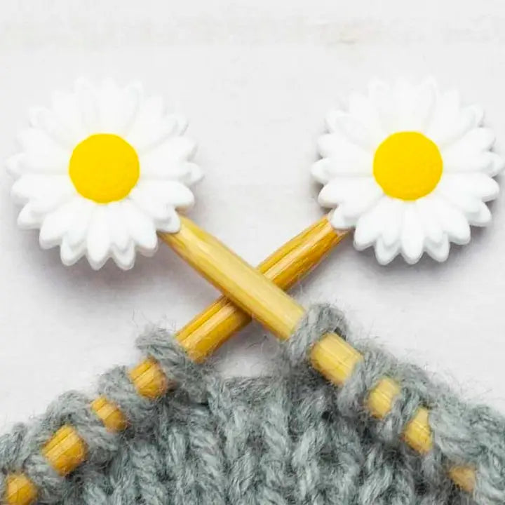 Fox & Pine Stitches - White Daisy Stitch Stoppers
