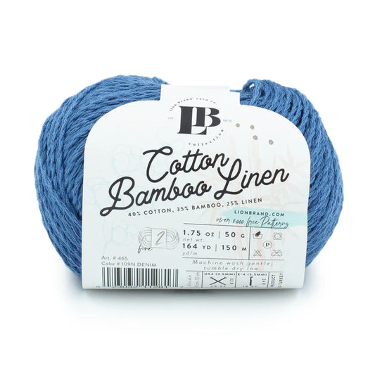 Lion Brand Yarns Cotton Bamboo Linen - Denim