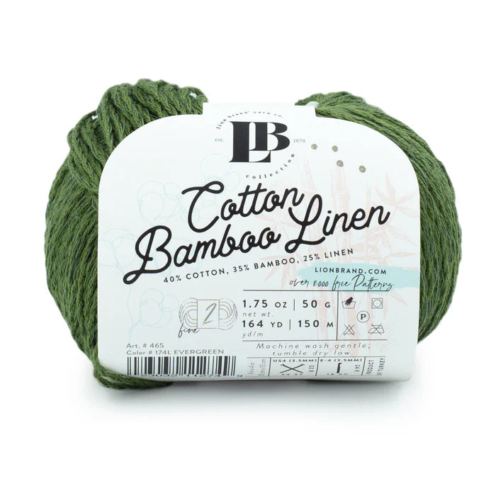 Lion Brand Yarns Cotton Bamboo Linen - Evergreen