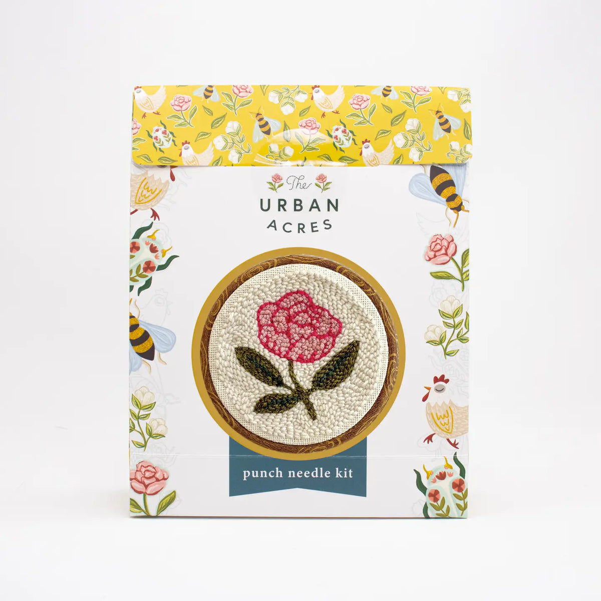 The Urban Acres Punch Needle Kit - Pink Peony