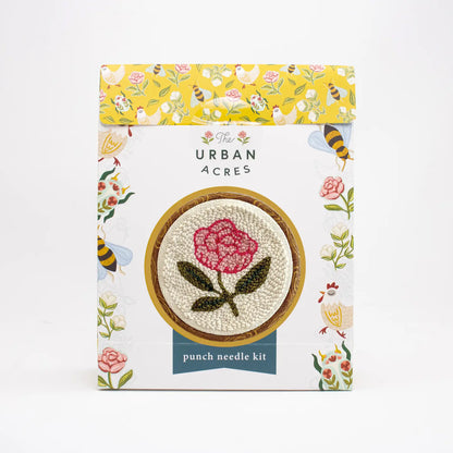 The Urban Acres Punch Needle Kit - Pink Peony