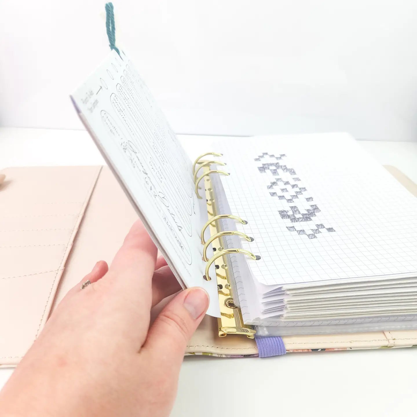 Twice Sheared Sheep - Teal Heart Project Journal Planner For Knitters & Crocheters