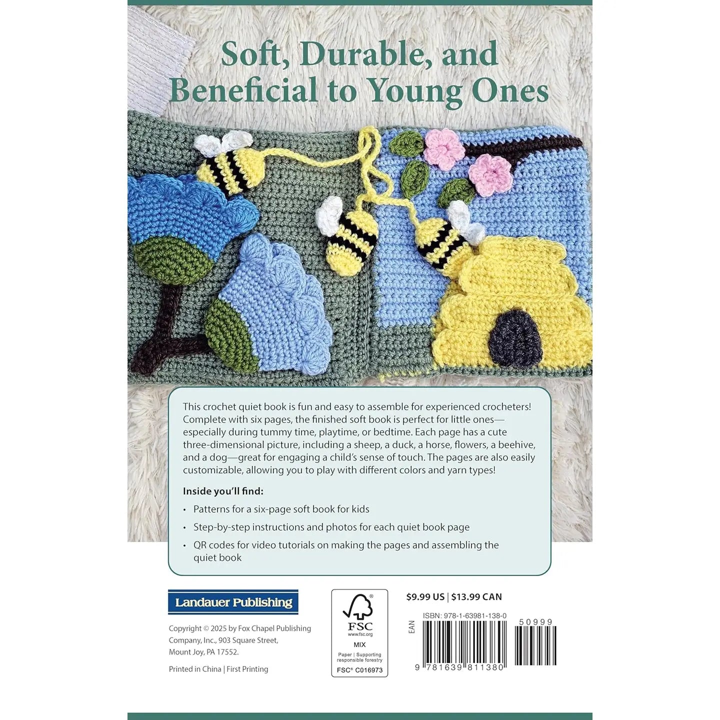 Crochet A Quiet Book-Create A Soft Book Full of Playful Page by Ariana Wimsett
