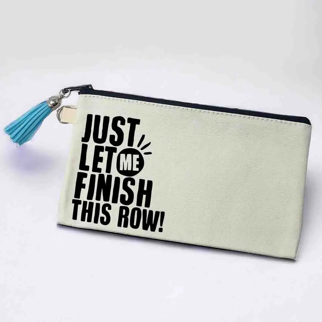 Anna B. Shop Small Canvas Pouch - Just Let Me Finish