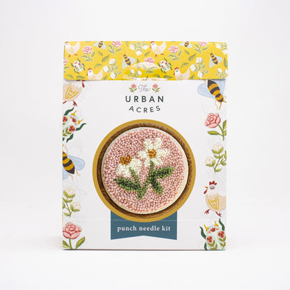 The Urban Acres Punch Needle Kit - Pink Daisy