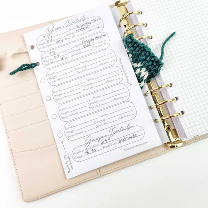 Twice Sheared Sheep - Teal Heart Project Journal Planner For Knitters & Crocheters