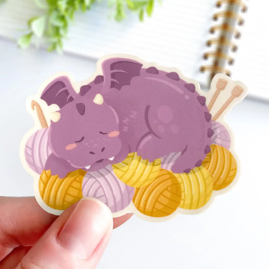 Studious Owl Press Yarn Dragon Sticker