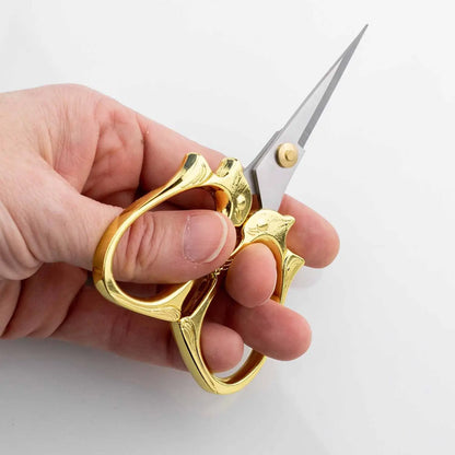 Twice Sheared Sheep - Golden Cat Embroidery Scissors