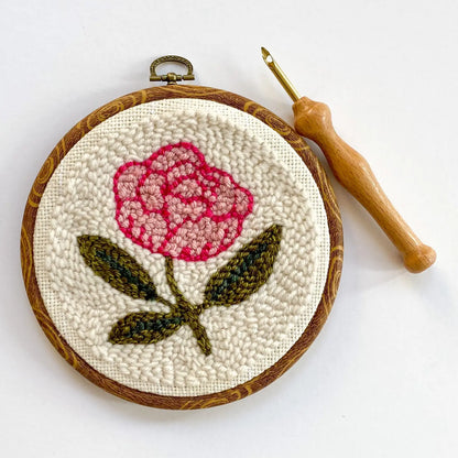 The Urban Acres Punch Needle Kit - Pink Peony