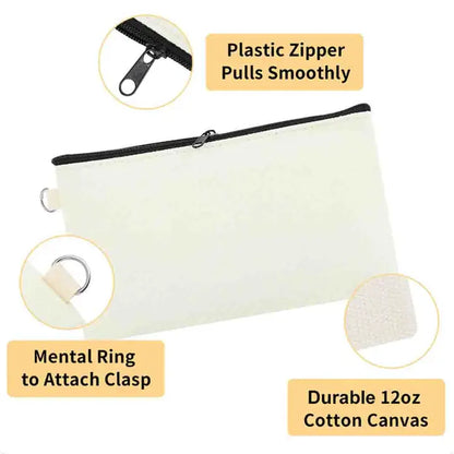 Anna B. Shop Small Canvas Pouch - Hold On, Let Me Overthink This