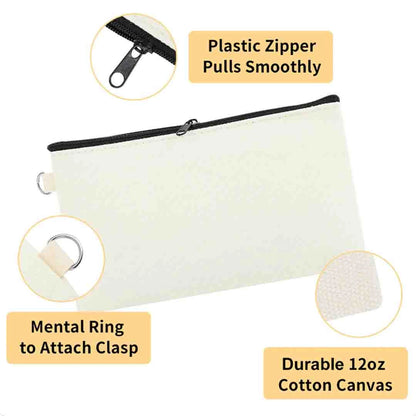 Anna B. Shop Small Canvas Pouch - It's All Fun & Games