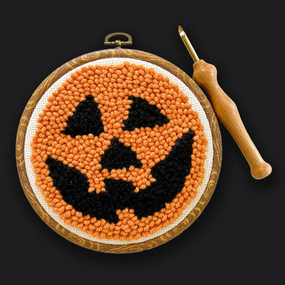 The Urban Acres Punch Needle Kit - Jack-O-Lantern