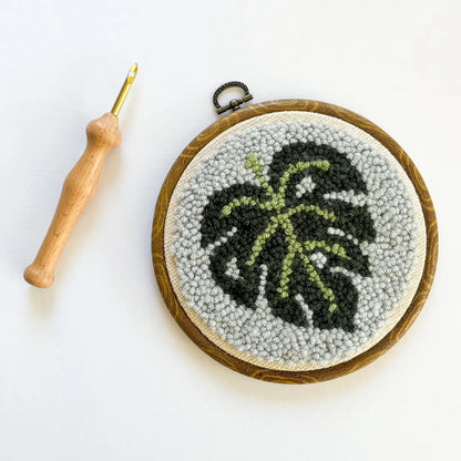 The Urban Acres Punch Needle Kit - Classic Monstera