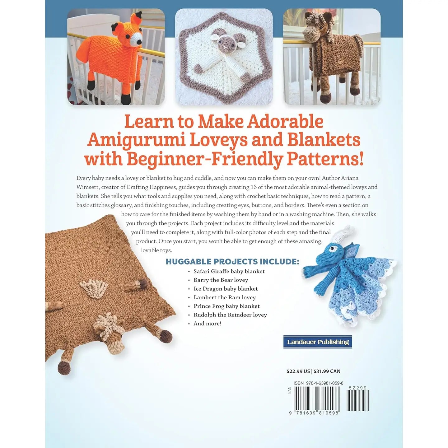 Amigurumi Loveys & Blankets - 16 Adorable Projects by Ariana Wimsett