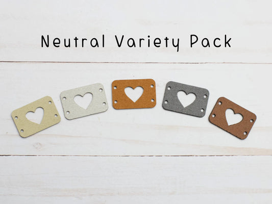 Fox & Pine Stitches Horizontal Tags - Heart Cutout