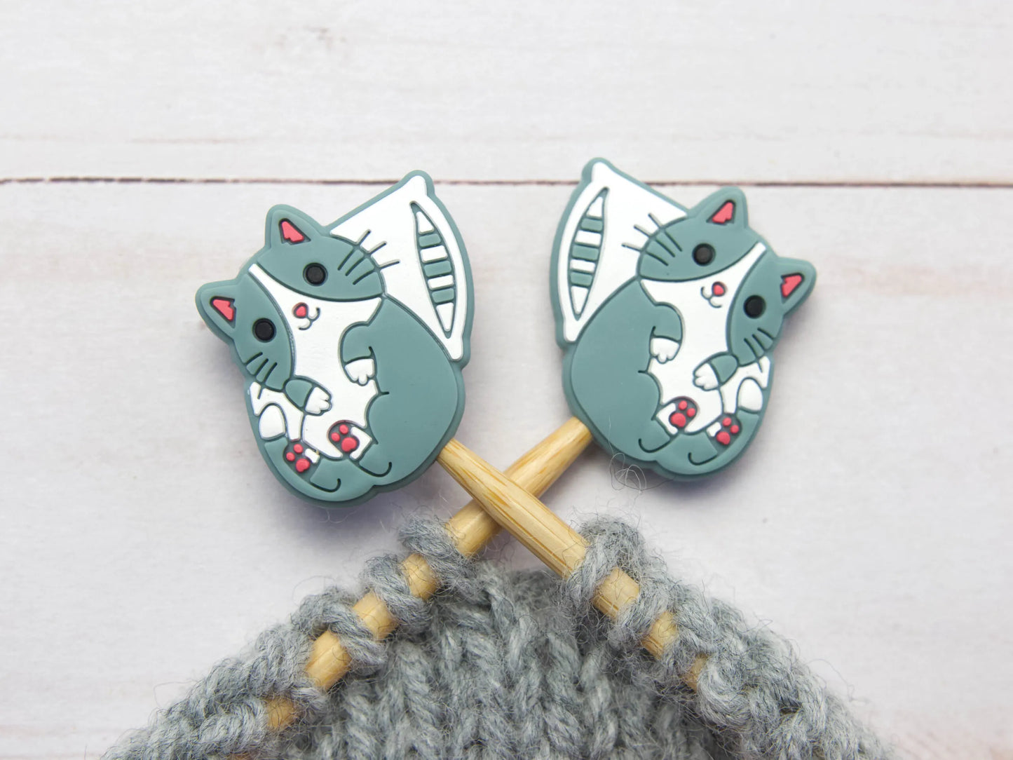 Fox & Pine Stitches - Sleepy Cat Stitch Stoppers