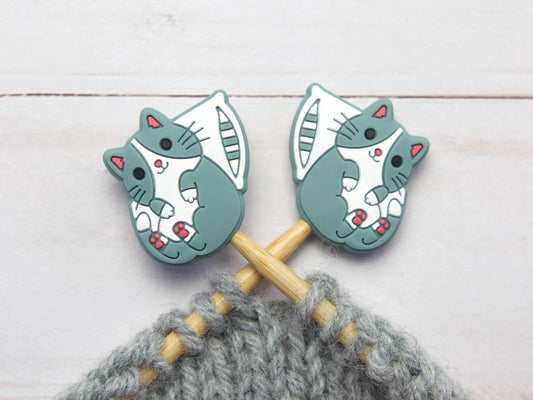 Fox & Pine Stitches - Sleepy Cat Stitch Stoppers