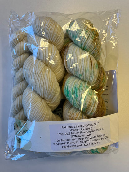 RiverRat Yarn Falling Leaves Cowl Set - Patina'd Pickup