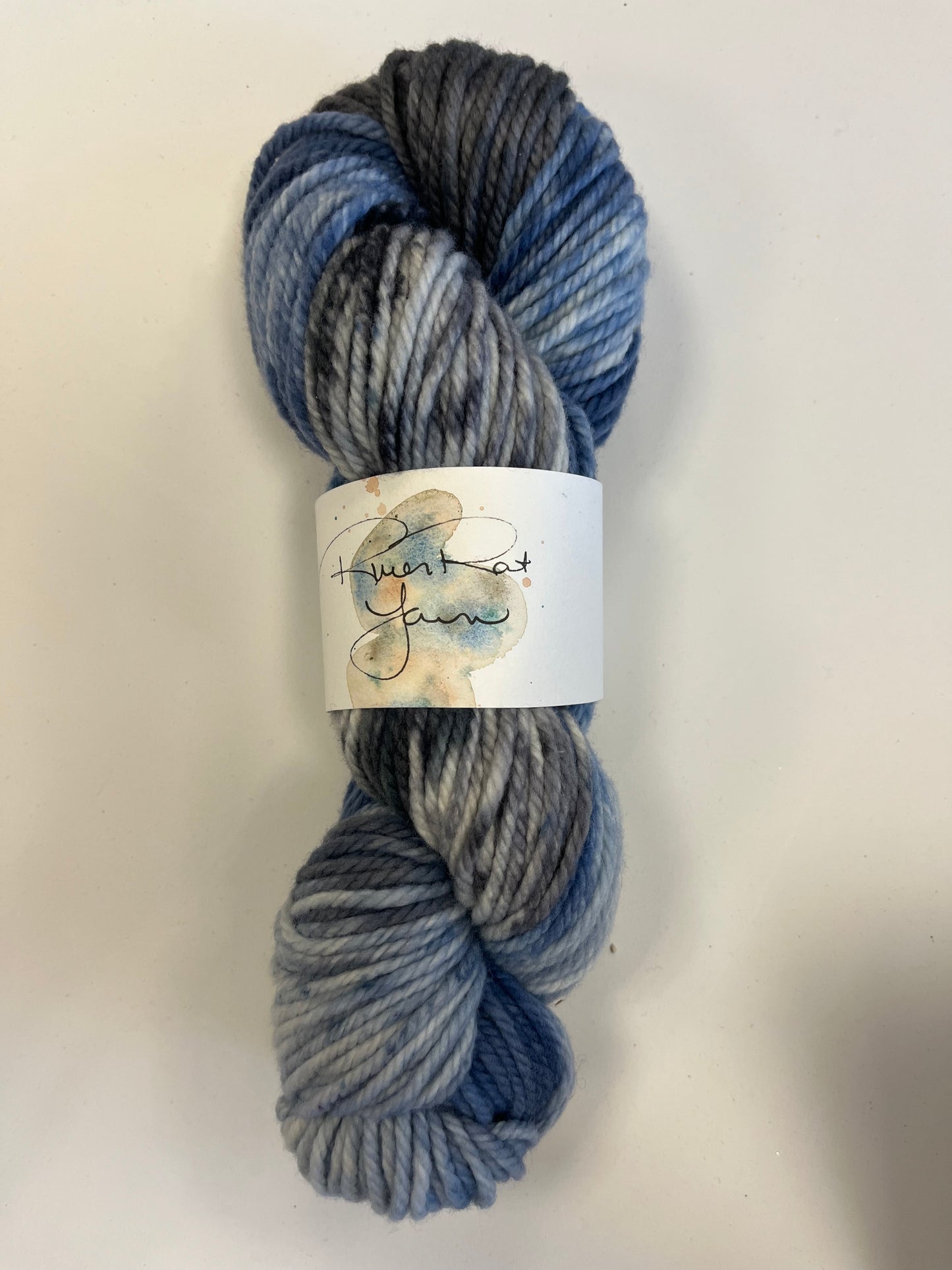 RiverRat Yarn Merino Bulky Weight - Skunk on a Blueberry Bush