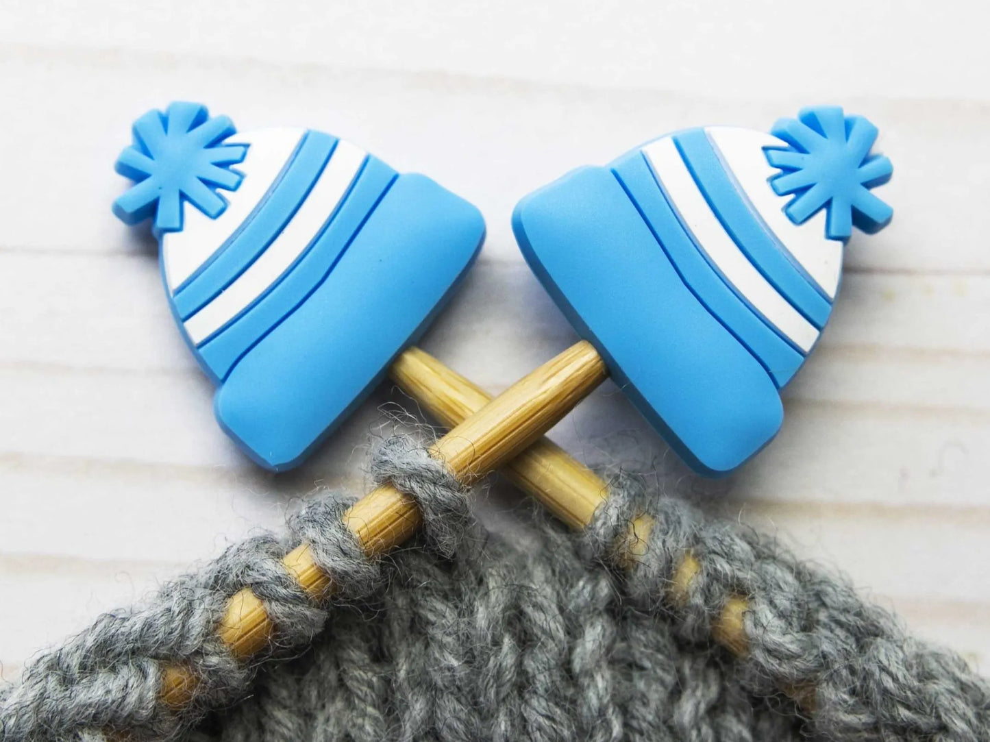 Fox & Pine Stitches - Blue Toque Stitch Stoppers