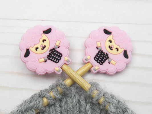Fox & Pine Stitches - Pink Knitting Sheep Stitch Stoppers