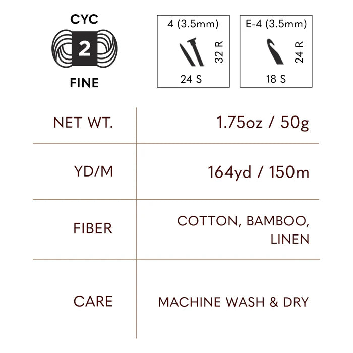 Lion Brand Yarns Cotton Bamboo Linen - Evergreen