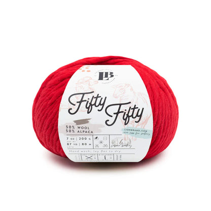 Lion Brand Yarns Fifty Fifty - Red