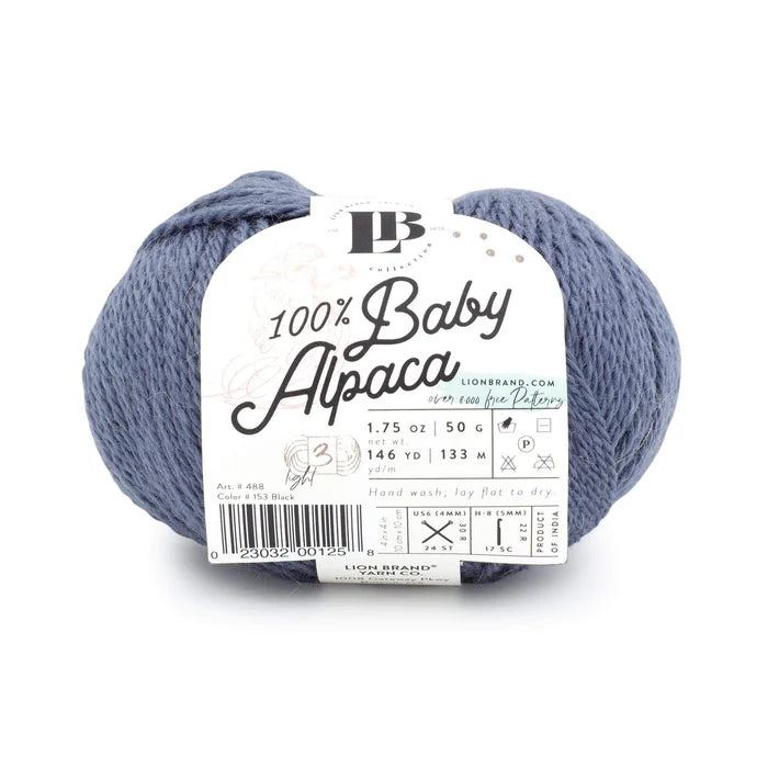 Lion Brand Yarns Baby Alpaca - Denim Blue