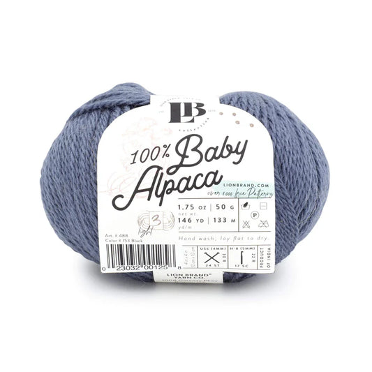 Lion Brand Yarns Baby Alpaca - Denim Blue
