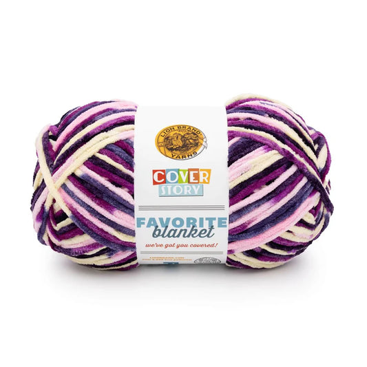 Lion Brand Yarns Cover Story Favorite Blanket - Grape Soda
