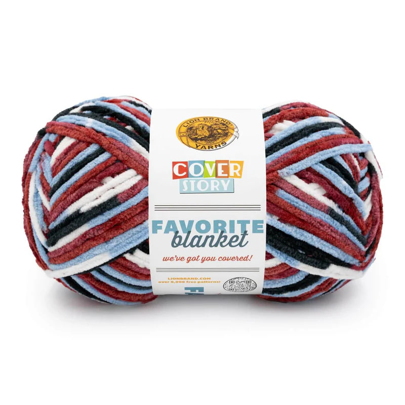 Lion Brand Yarns Cover Story Favorite Blanket - Burrr-Berry