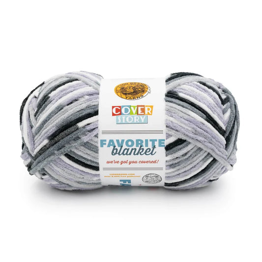 Lion Brand Yarns Cover Story Favorite Blanket - Perfect Storm