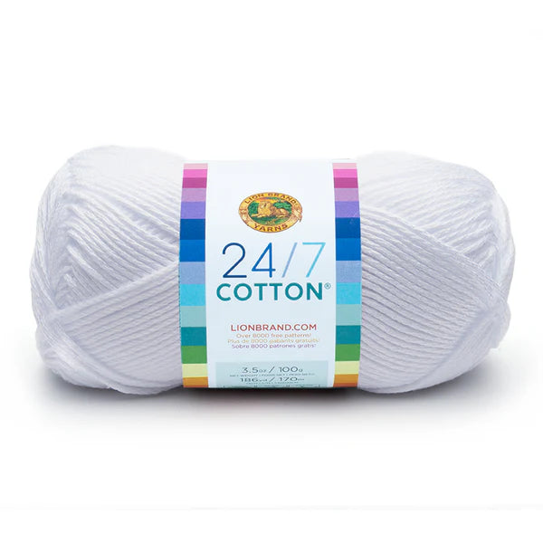 Lion Brand Yarns 24/7 Cotton - White
