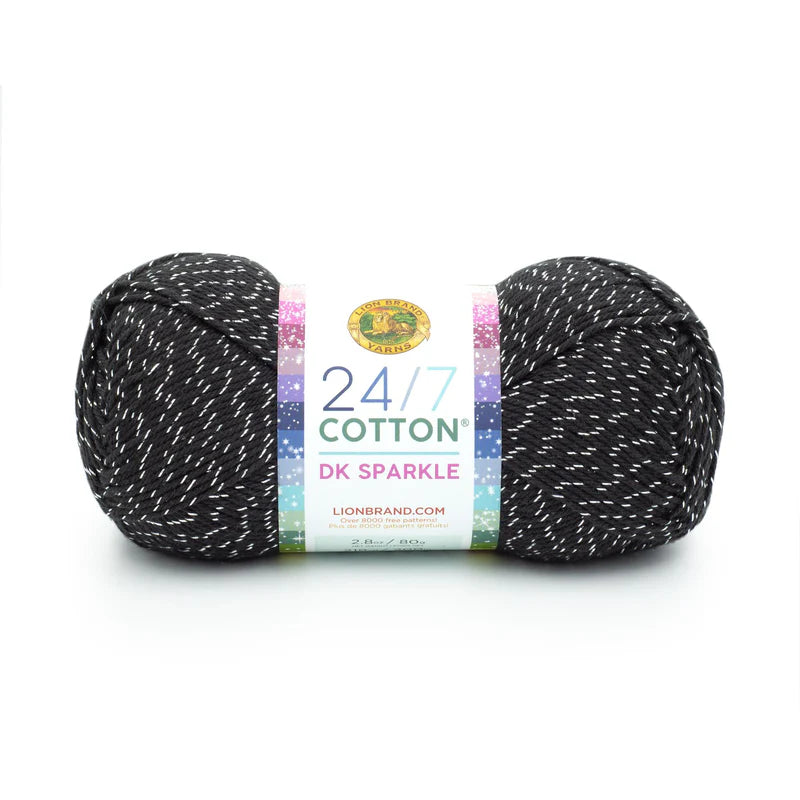 Lion Brand Yarns 24/7 Cotton DK Sparkle - Night Sky