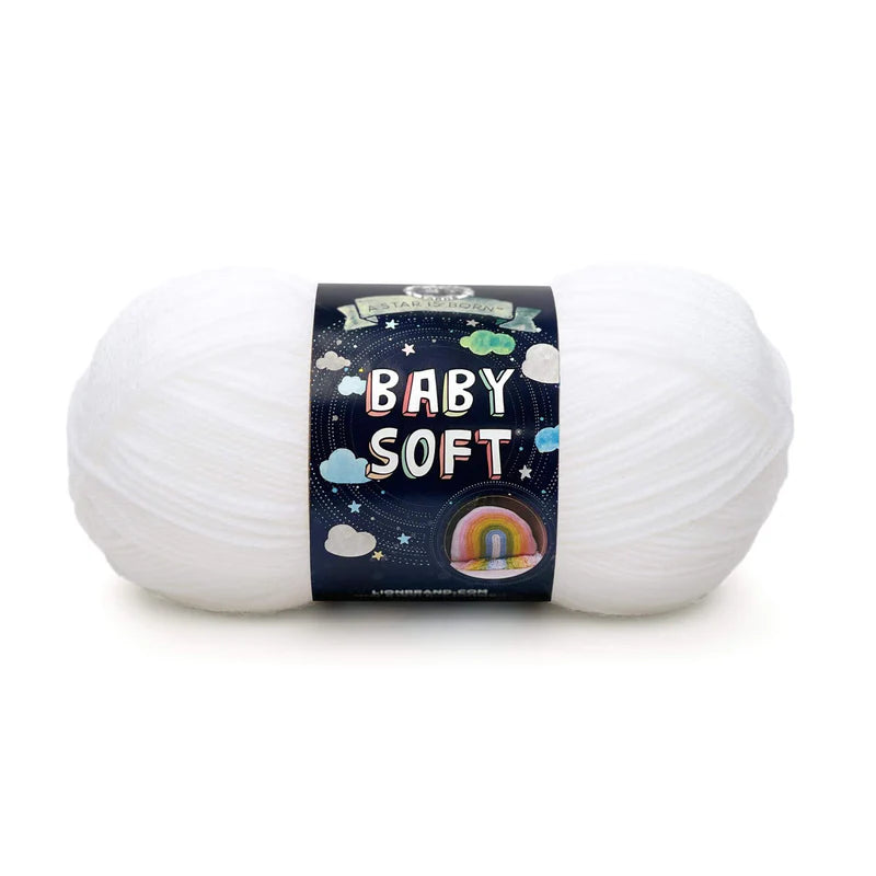 Lion Brand Yarns Baby Soft - White