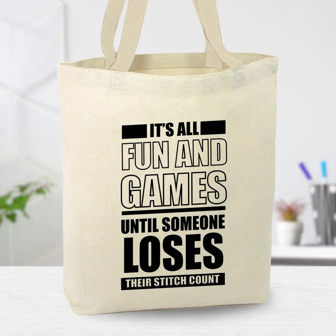 Anna B. Shop Canvas Tote Bag - It's All Fun & Games